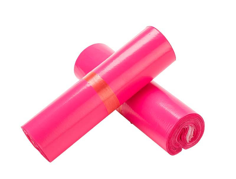 四会玫红色快递袋-02